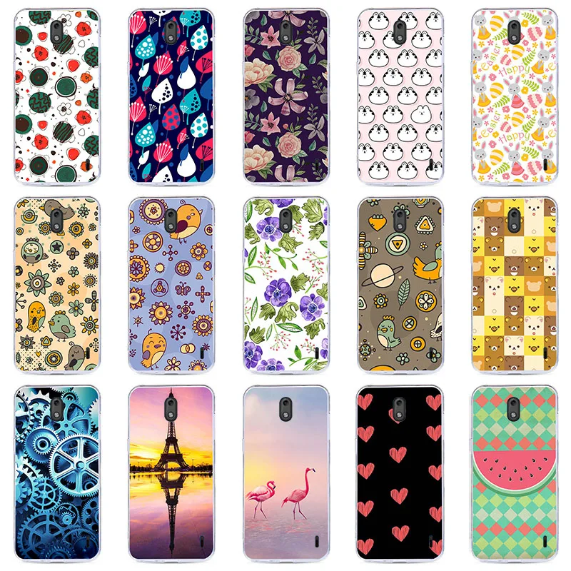 EVTDASDL TPU Case For Nokia 2 TA-1029 TA-1035 Silicone Paint Fashion Patterned Soft Cover Back Covers Shell Bag |
