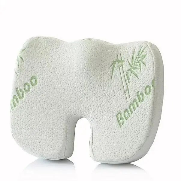 Memory Foam Seat Support Cushions: Office Desk Chair, Wheelchair& Car- Bamboo Sitting Cushion to Relieve Coccyx