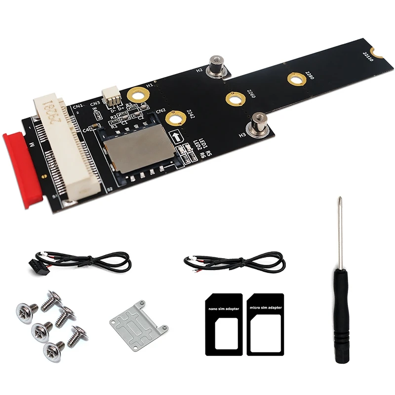 Mini PCI-E к NGFF M.2 ключ M Адаптер карта с слотом для sim-карты конвертер адаптер WiFi/WWAN/LTE