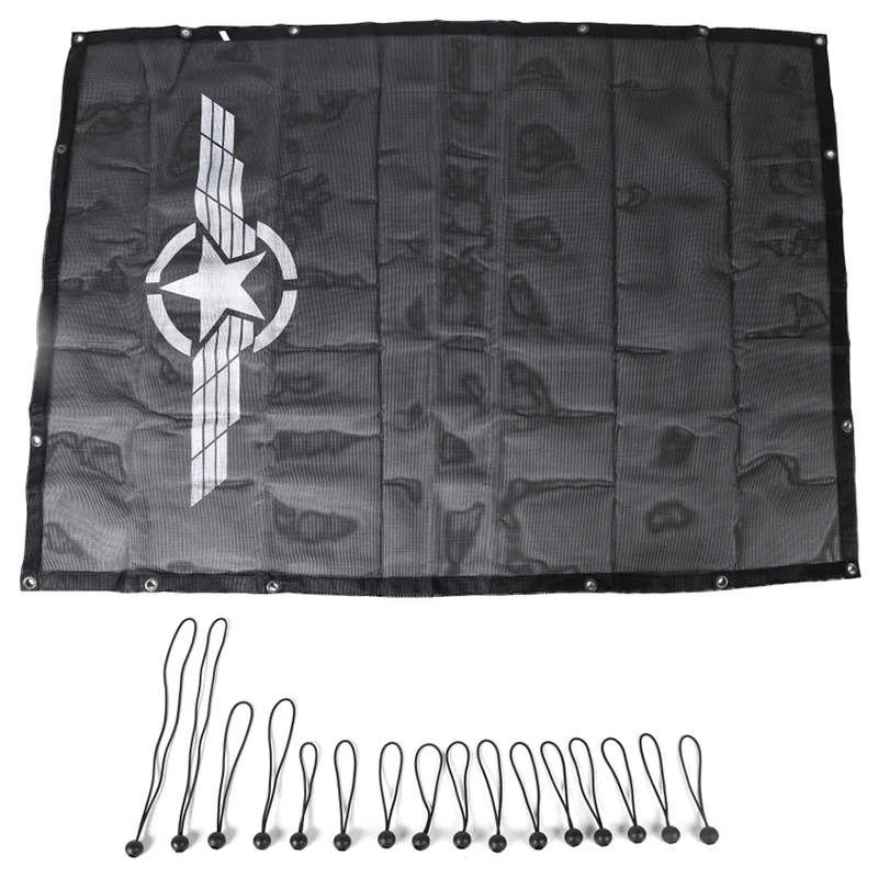 Sunshade Mesh Shade Top Cover Provides Roof UV Sun Protection for Je ep Wrangler JL 4-Door- Car Accessories
