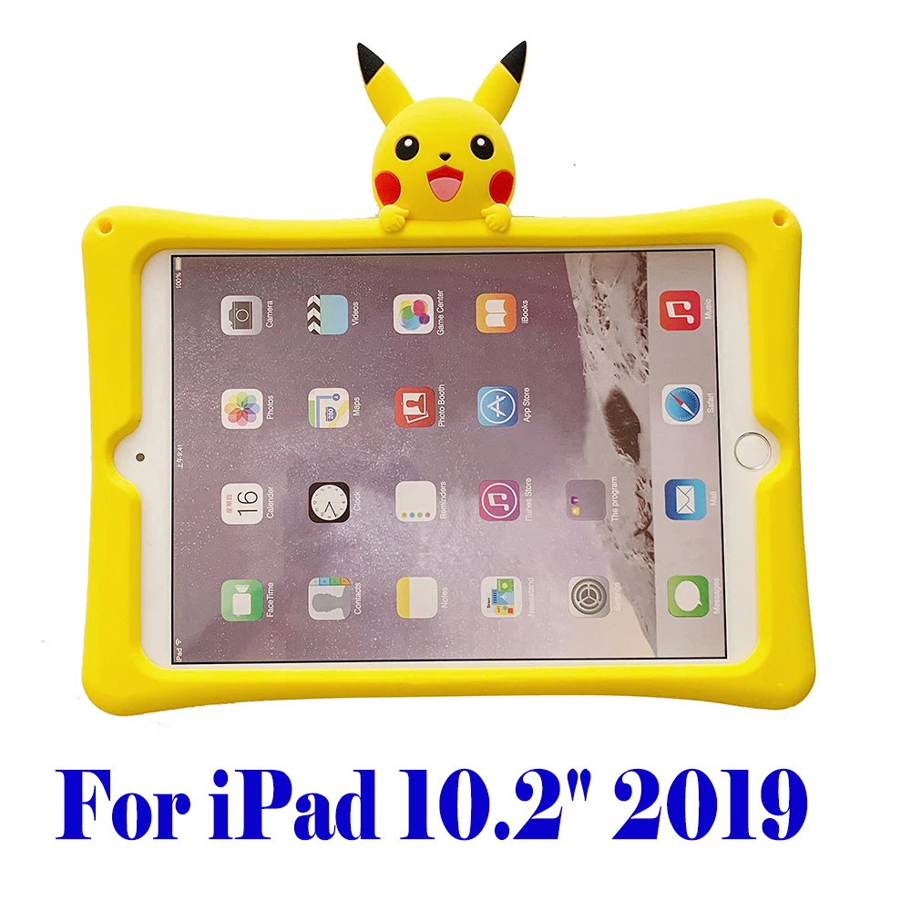Детский противоударный безопасный Чехол с изображением Пикачу для iPad Mini 7,", чехол для планшета с мультяшным рисунком для нового iPad 10,2 iPad Air 2 iPad 10,5 - Цвет: as photo