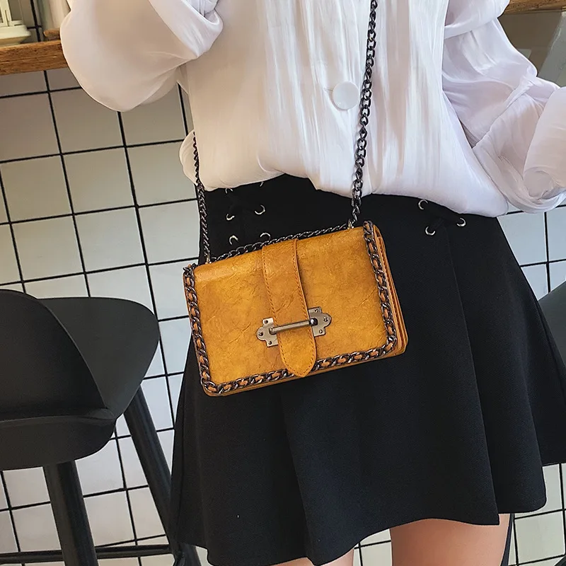 

JIULIN Women Bags Chains Messenger-Bags Sac Main Designer Leather Lady