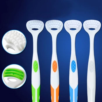 

Dual Side Dental Care Cleaner Brush Scraper Oral Tongue Clean Breath Health Tool