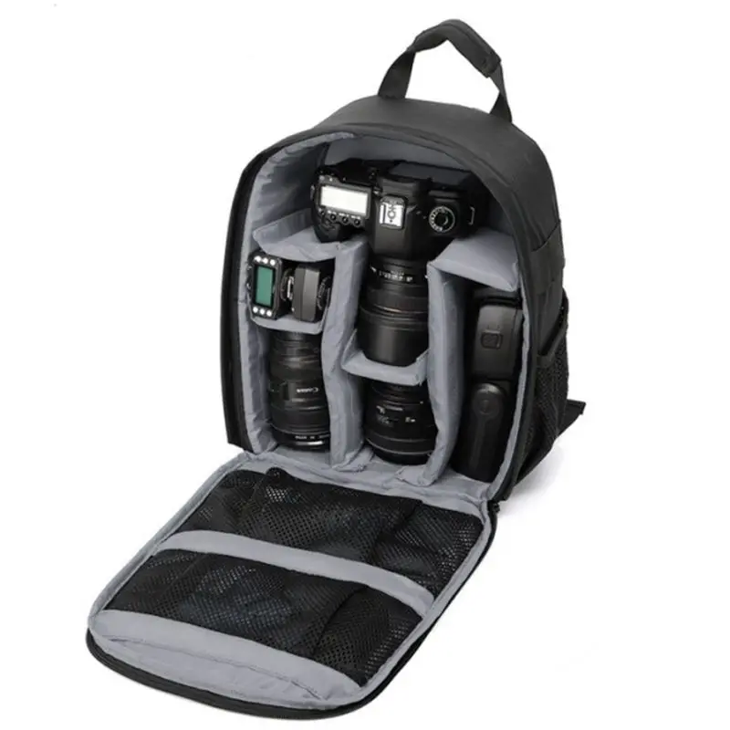 Водонепроницаемый ударопрочный рюкзак для камеры Canon EOS sony Nikon DSLR/SLR камера LX9A - Цвет: Серый