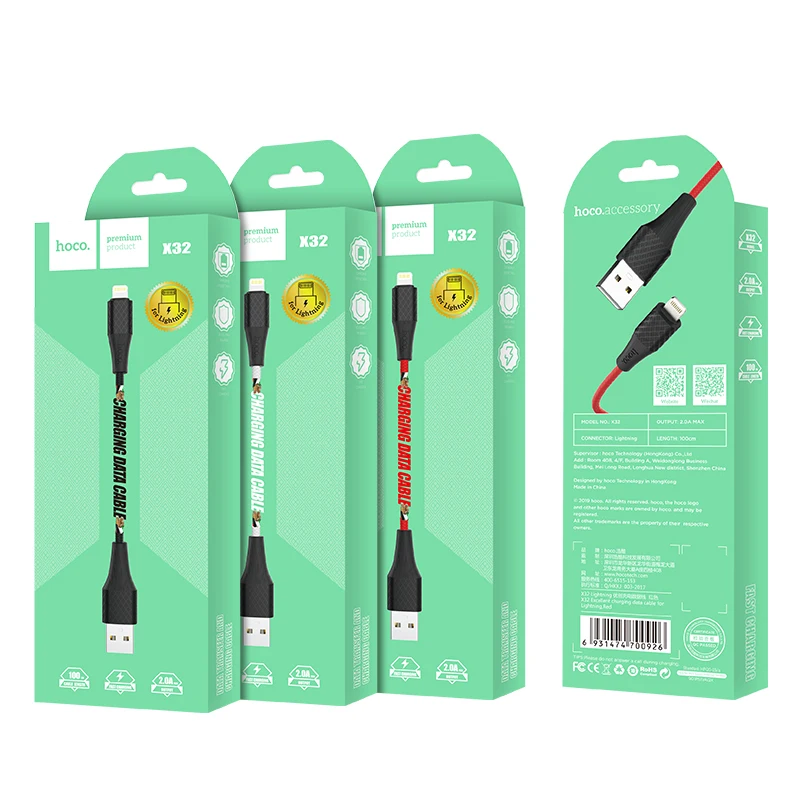 HOCO X32 33 шт./лот 1 м Прочный USB кабель для iPhone type C кабель Micro кабель для samsung USB C кабель