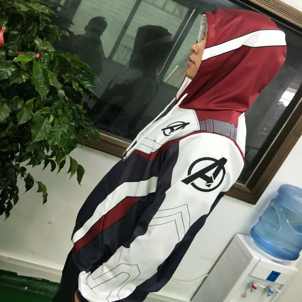 Skup Avengers końcówki kwantowej królestwa bluza z kapturem kurtka zaawansowaną technologię bluza z kapturem Cosplay kostiumy 2019 nowe superbohatera Iron Man bluzy garnitur