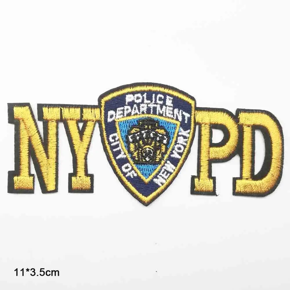 Нашивки NYPD с вышивкой помощью утюга для одежды наклейки одежда оптовая