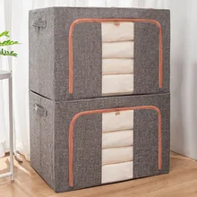

Large Capacity Multi-Function Organizer Box Cabinet Container Clothes Toys Books Steel Frame Foldable Storage Box Finishing Case