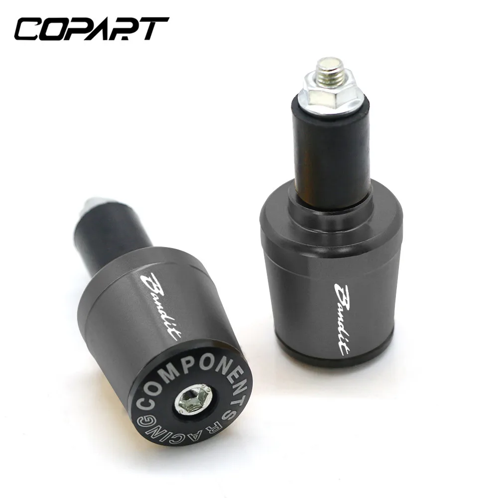 Для SUZUKI GSF 250 600 600S 650 650S 650N 1200 1250 Bandit 650S Мотоцикл с ЧПУ 7/" 22 мм ручки для руля рукоятка Крышка заглушки - Цвет: Titanium