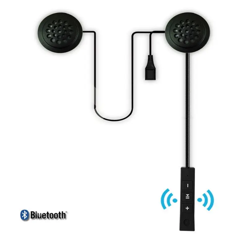 B Мотоцикл V4.0 EDR Bluetooth сплошной черный цвет комплект наушников шлем наушники безопасности громкой связи Наушники - Цвет: B