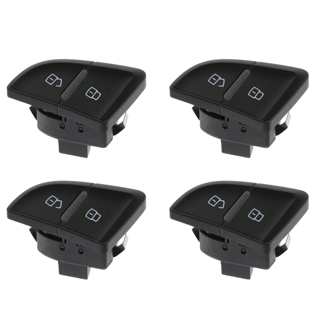 4 Pieces Right Front Door Lock Unlock Switch Push Button for Audi A4 A5 B8 Replaces 8K2 962 108 A