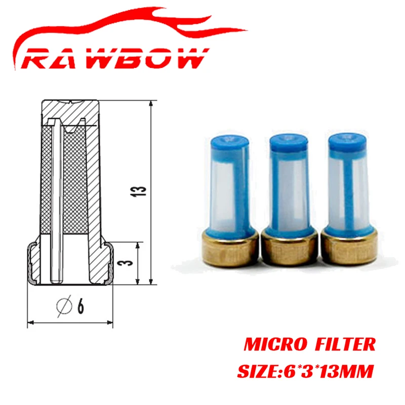 

500 PCS Fuel Injector Micro Filter 11005 For 0280150842 35310-23010 H yundai Elantra Tiburon 1.8L