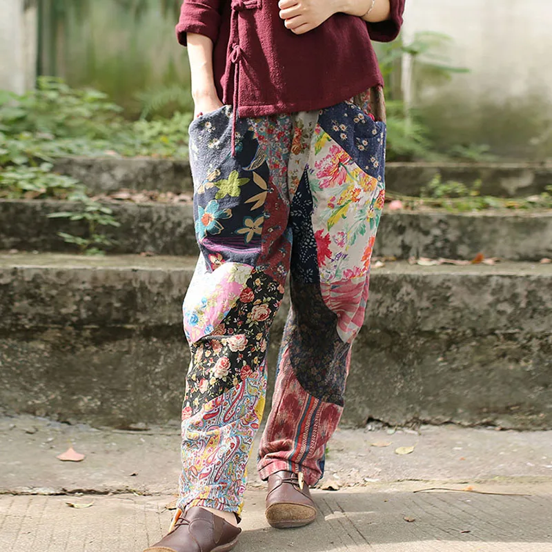 LZJN Women Casual Pants Elastic Waist 