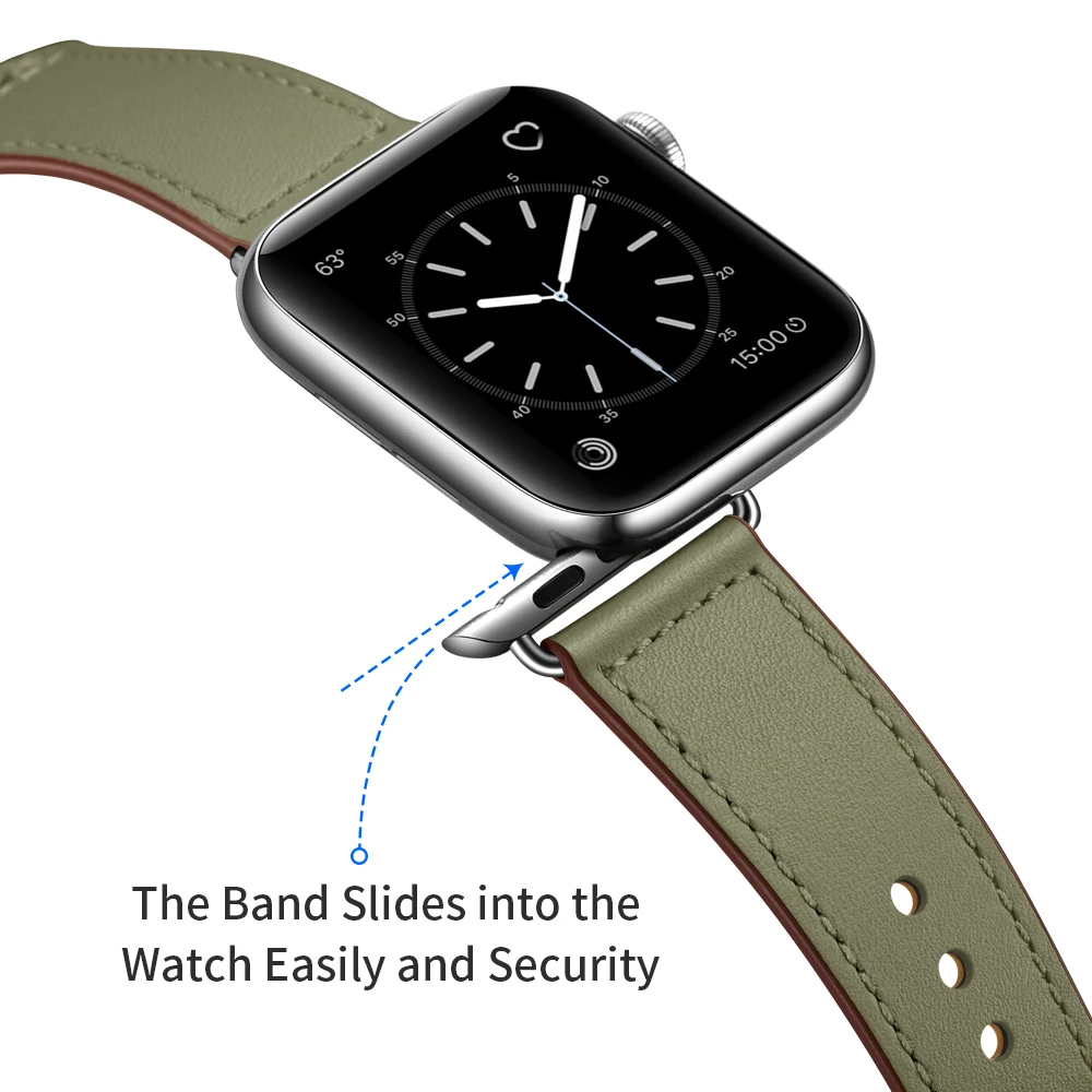 Ремешок для часов из натуральной кожи для apple watch 1 2 3 4 5 iwatch ремешок для часов 38 мм 42 мм 40 мм 44 мм