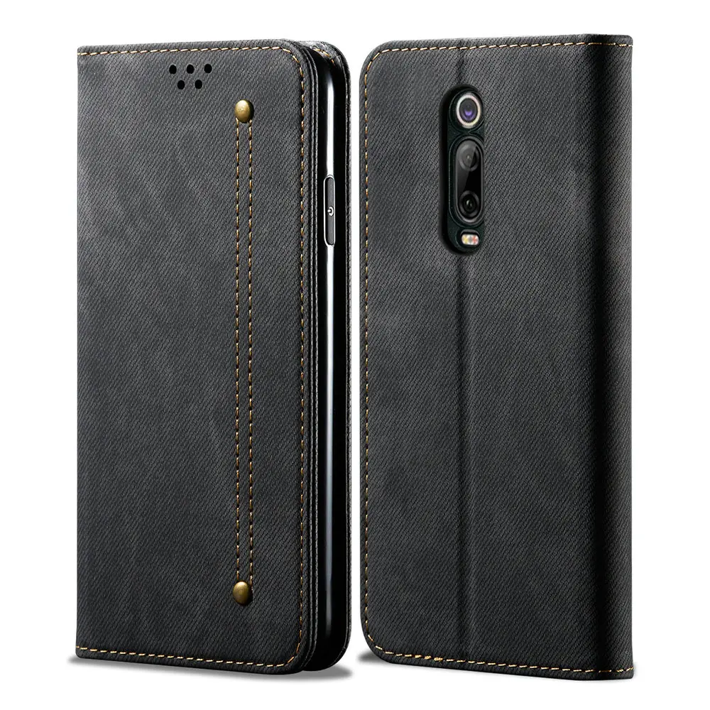 Чехол-книжка mi 9 T для Xiaomi mi 9 T Pro, роскошный однотонный кожаный бумажник из джинсовой ткани для Funda Xiaomi mi 9 T, чехол mi 9 T 9 T mi T9