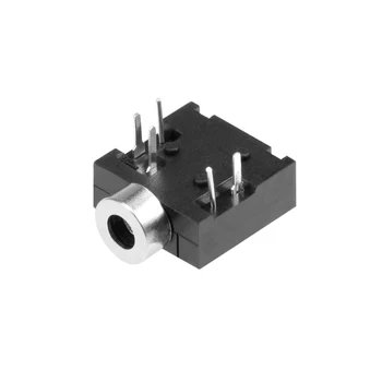 

uxcell 100Pcs PCB Mount 2.5mm 5 Pin Socket Headphone Stereo Jack Audio Video Connector Black PJ204