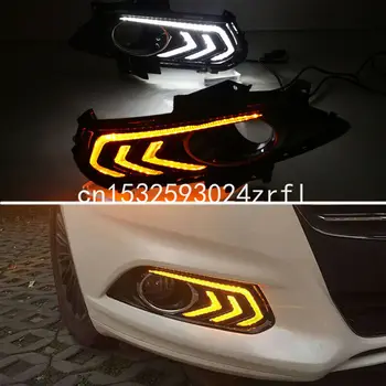 

LED DRL Turn Indicator Signal Daytime Running Fog lights Fit For Ford Fusion 2013-16