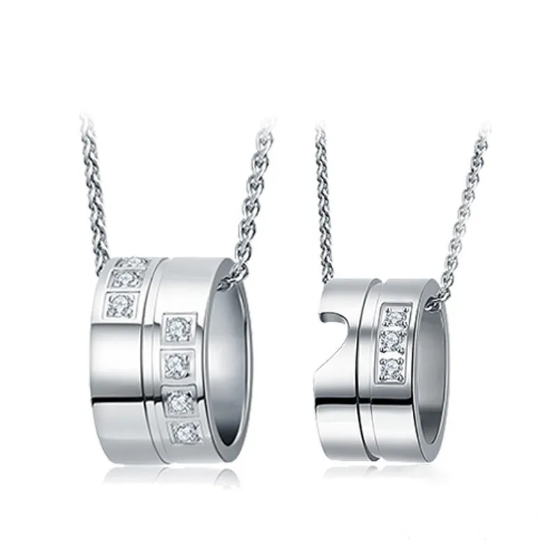 Fashion Lifetime Eternal Love Necklace 925 Silver Pendant Female Korean Boutique Zircon Couple Choker Lover Clavicle A96 | Украшения и