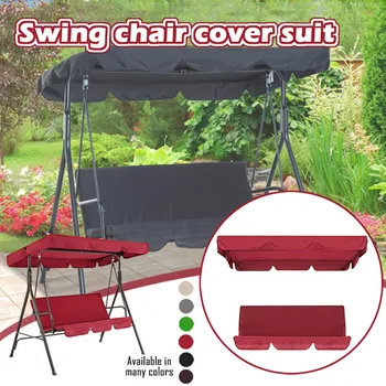 

Swing Cover Chair Cover Set Waterproof Sunscreen Garden Swing Chair Cover Canopy for Garden Dust-proof Swing Cover Kit #LR2