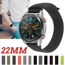 Для huawei Watch GT 46 мм GT 2 GT2 Honor Magic Watch 2 Pro/2 Classic 22 мм тканый нейлоновый ремешок для часов спортивный холщовый ремешок для часов