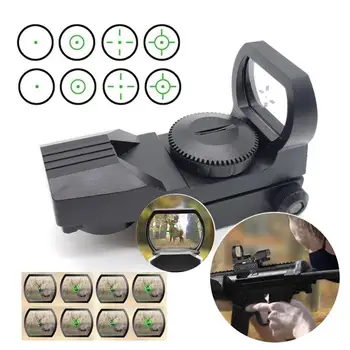 

Hot 20mm Rail 4 Grating Hunting Sight Hunting Optical Holographic Red Dot Aiming Reflection Sight Water Hunt Accessories