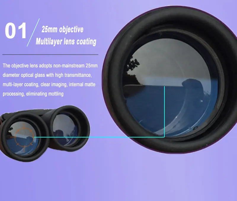 ZIYOUHU 10x25 складной бинокль HD Vision FMC Lenes покрытие 100 м/1000 м длинный диапазон Компактный Мини бинокулярный Складной телескоп