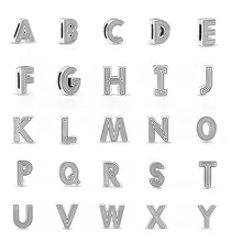 Новинка, Настоящее серебро 925, очаровательный бисер, рефлексионы, буквы, A-Z, зажим, шарм, подходит для оригинальных браслетов Pandora, для женщин, сделай сам, ювелирное изделие