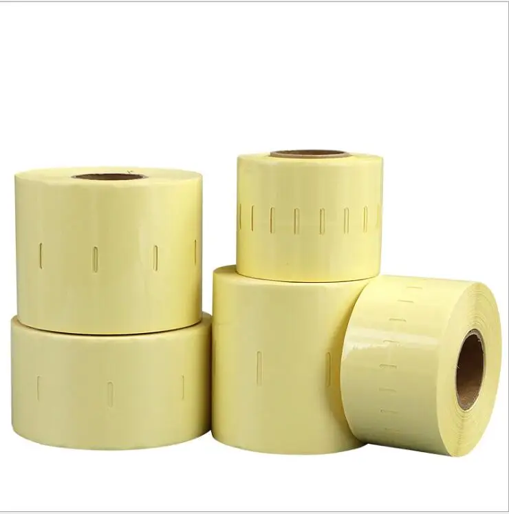 1 Roll 40mm Inti Transparan Pet Jelas Label Stiker Roll Untuk Zebra Printer Barcode Dengan Resin Transfer Thermal Label