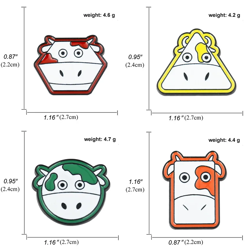 Симпатичная желтая брошь в виде животного аксессуары для коровы головы из
