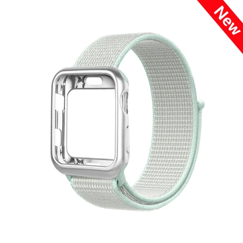 Sport Loop strap for Apple watch band case 4 5 3 44mm 40mm watchband nylon Breathable bracelet belt for iwatch band 3 42mm 38mm - Цвет ремешка: color 12