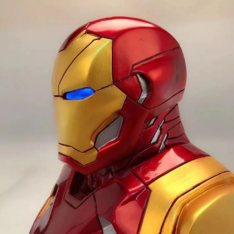 Железная модель человека MK46 статуя боевой урон светящаяся голова fu alliance 4 marvel анимационный фильм и телевизионный дисплей