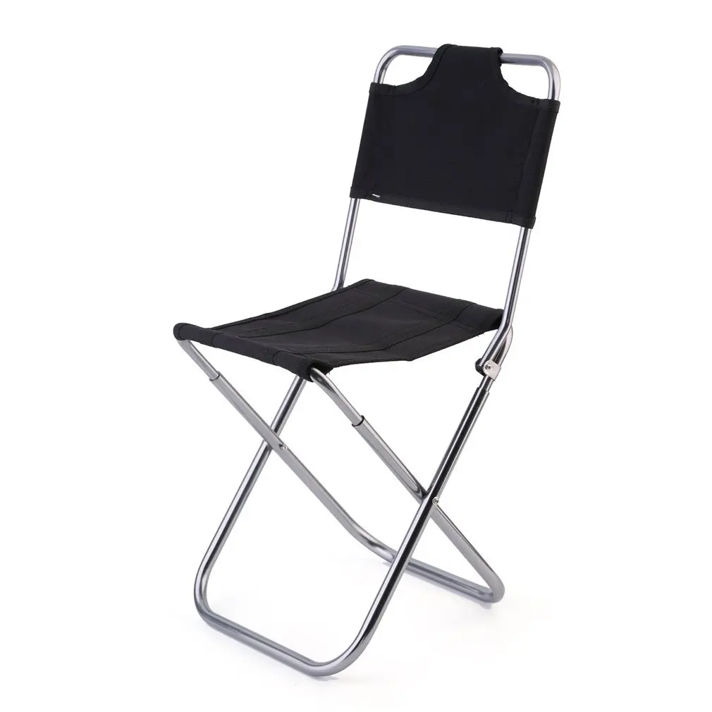 

OUTAD Backrest Lightweight Portable Folding Oxford Aluminum Chair Stool Seat for Camping Fishing With Drawstring Carrying Bag