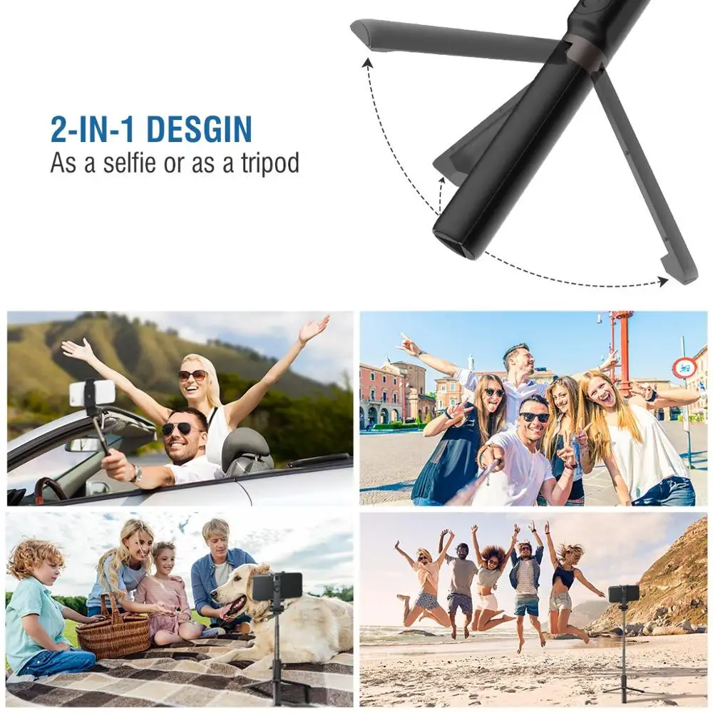 Rovtop Bluetooth 4,0 селфи палка мини штатив для iPhone Android телефон складной ручной монопод затвора дистанционного управления Z2