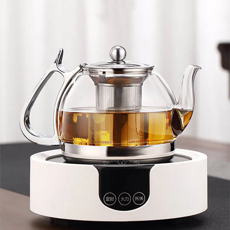Induction Heat Resistant Glass Teapot Electromagnetic Kettle Tea set
