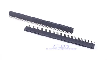 

5 pcs 2x50 Position 1.27 mm PCB Female Header Socket 100 Pin Receptacle Right Angle Through Holes PCB SIP 90 Degree Horizontal