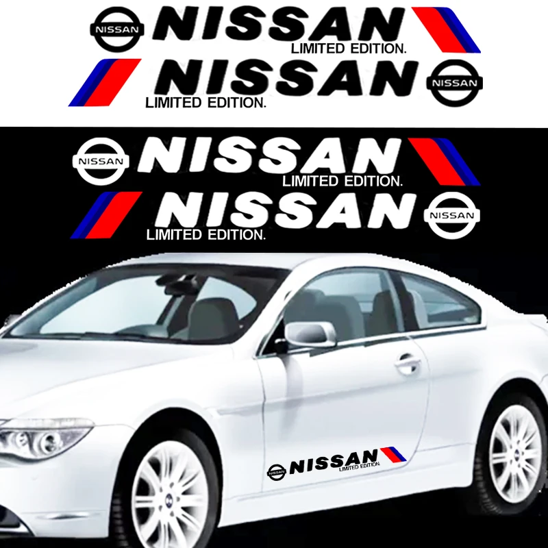 

2x High Quality Car Body Sticker Car Badge Door Sticker Door Decal for Nissans Nismo X-trail Almera Qashqai Tiida Teana Styling