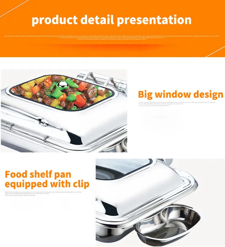 6L Hydraulic buffet oven Visible stainless steel hotel buffet insulation furnace Electric breakfast stove Food insulation
