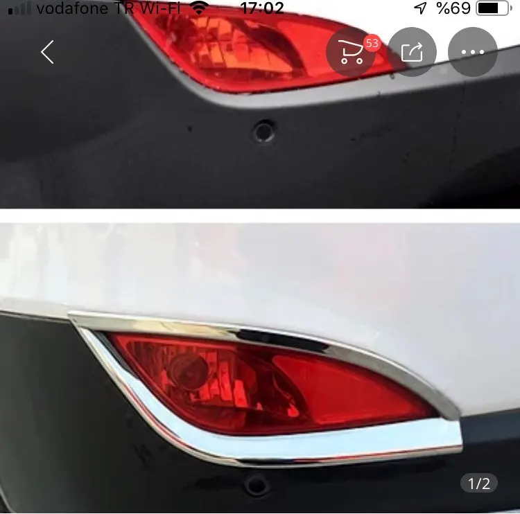 Лампа заднего противотуманного фонаря бампер хромированная Накладка для Hyundai
