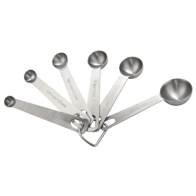 Measuring Spoon Set Stainless Steel Tablespoon Set Metric and US  Measurements