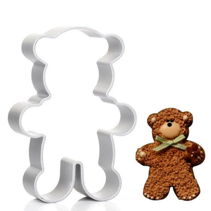 Cookie Cutters Kitchen Steel Bear Shape Animal Biscuit DIY Mold