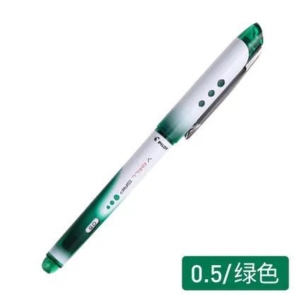 Зеленый Шариковая ручка PILOT V, 6 штук, 0,5 мм, BLN-VBG5, новинка, Verbatim, ручка с чернилами, быстросохнущая, цветная, насыщенная, для письма, гладкая - Цвет: Зеленый