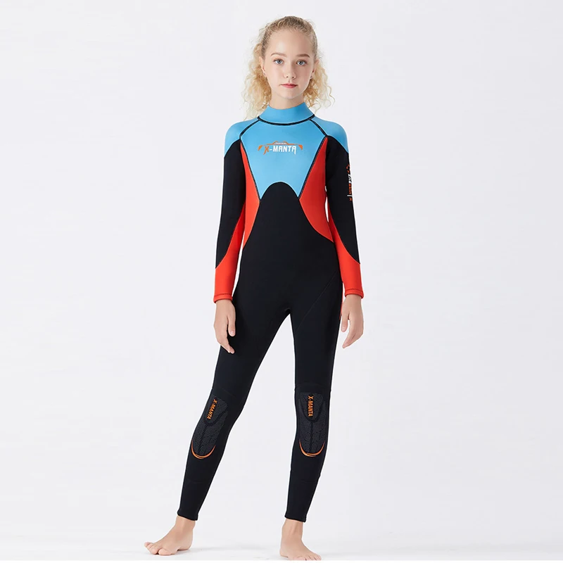 

Girls 2.5MM Neoprene Wetsuits spearfishing Long Sleeve Back Zipper Keep Warm Diving Suit Neopreno Hombre Snorkeling Surfing