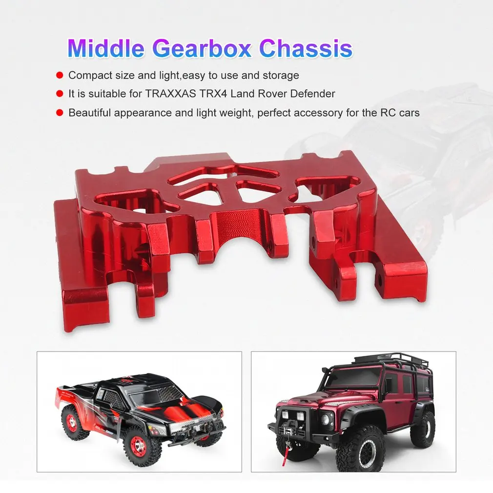 Алюминиевый сплав средняя коробка передач шасси для TRAXXAS TRX4 Land Rover Defender радиоуправляемая игрушка, детали для модернизации с винтами