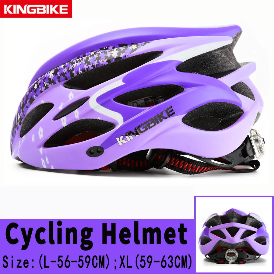 KINGBIKE велосипедный шлем дорожный горный MTB велосипедный шлем со съемным козырьком велосипедный шлем Сверхлегкий велосипедный мужской велосипедный шлем Casco Ciclismo - Цвет: J-656-Purple