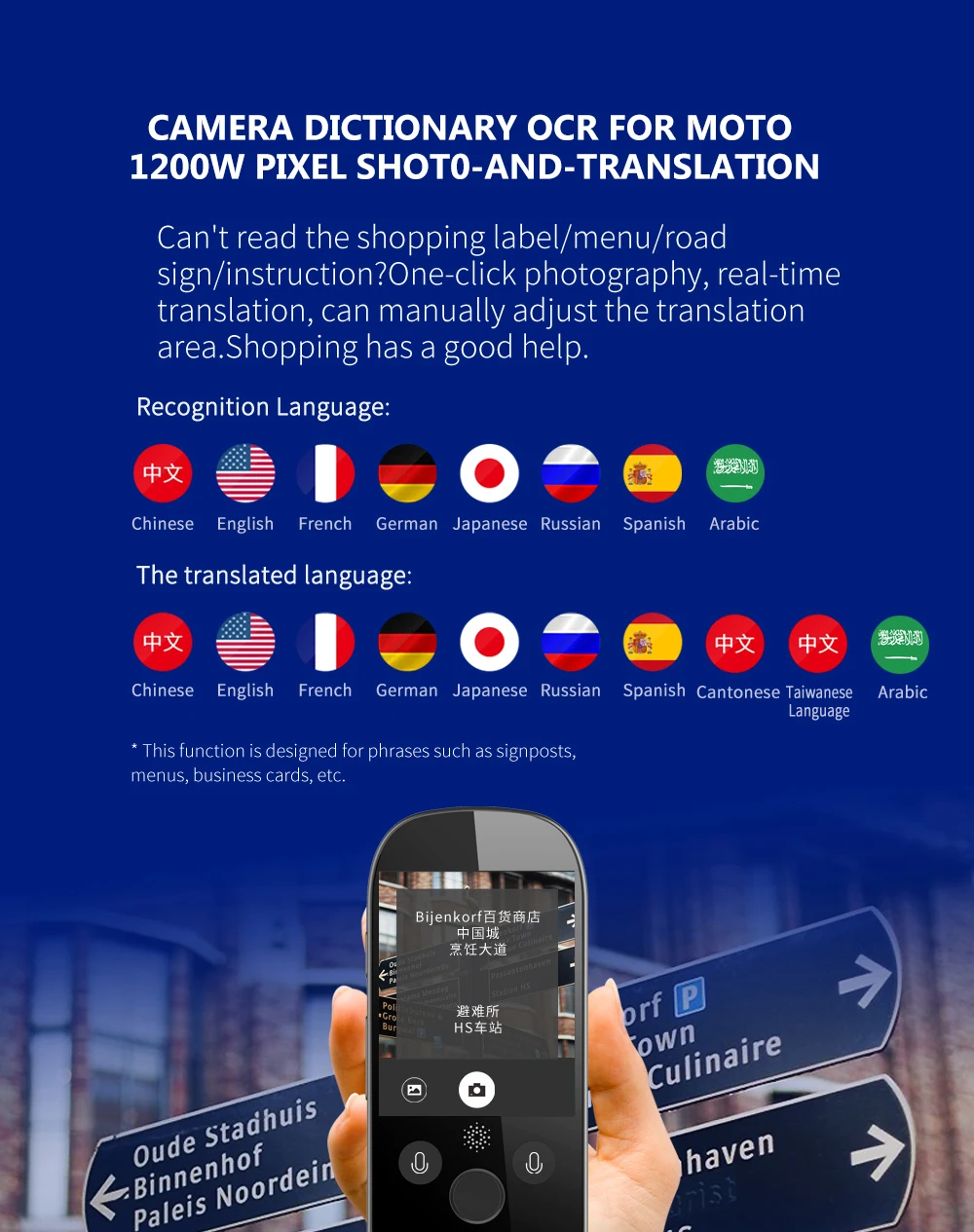 K1 Pro Smart Photo Translation AI Smart Voice 75 языков в режиме реального времени Face-to-Face wifi 2," TFT 12 МП Многофункциональный переводчик