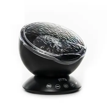 

Circular wave projection lamp LED night light Music player speakers Smart keys Hypnosis Adjustable display angle