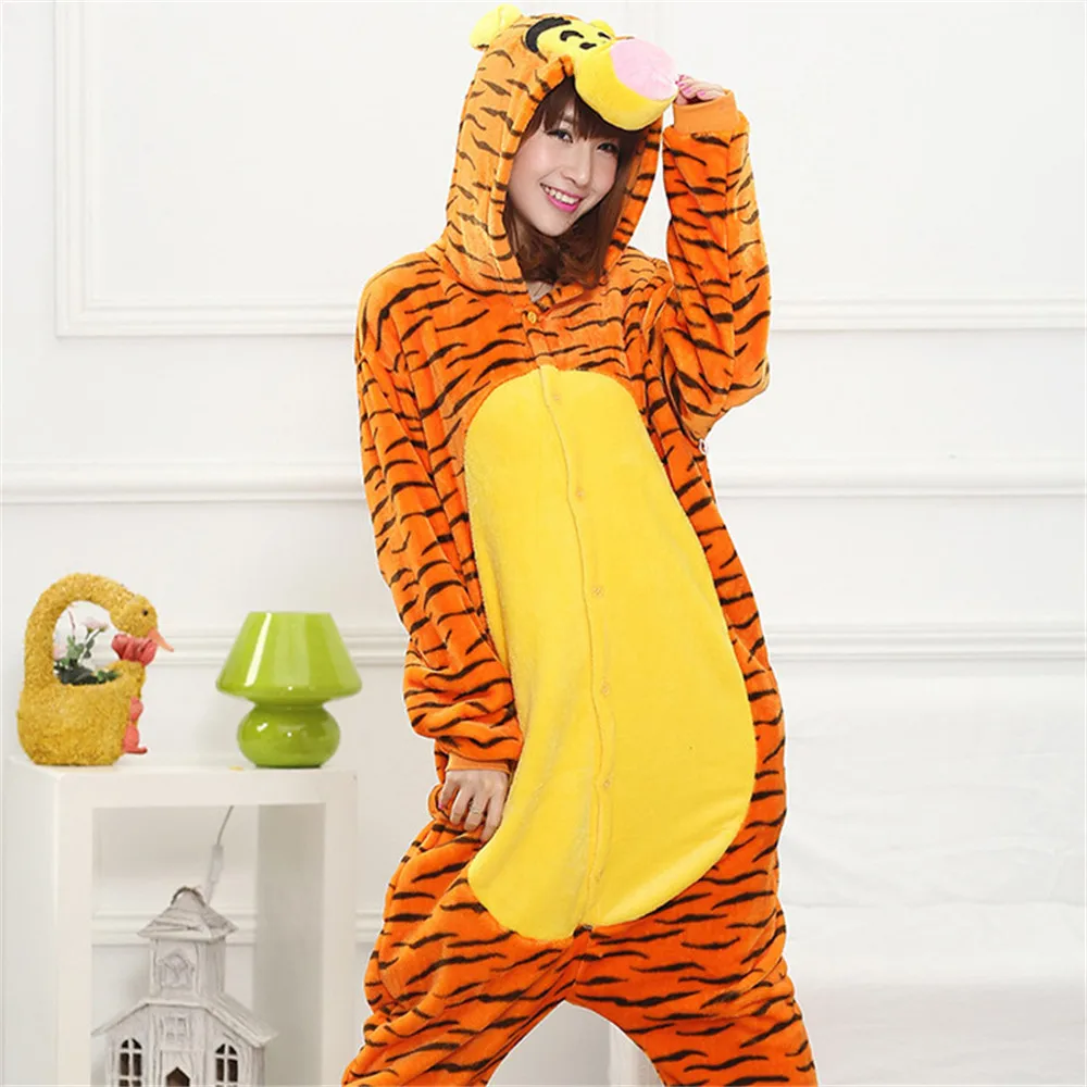 Кигуруми Onesie для взрослых женщин животных пижамы костюм фланелевые теплые пижамы цельный зимний комбинезон косплей Рождество Sika олень - Цвет: Style 10