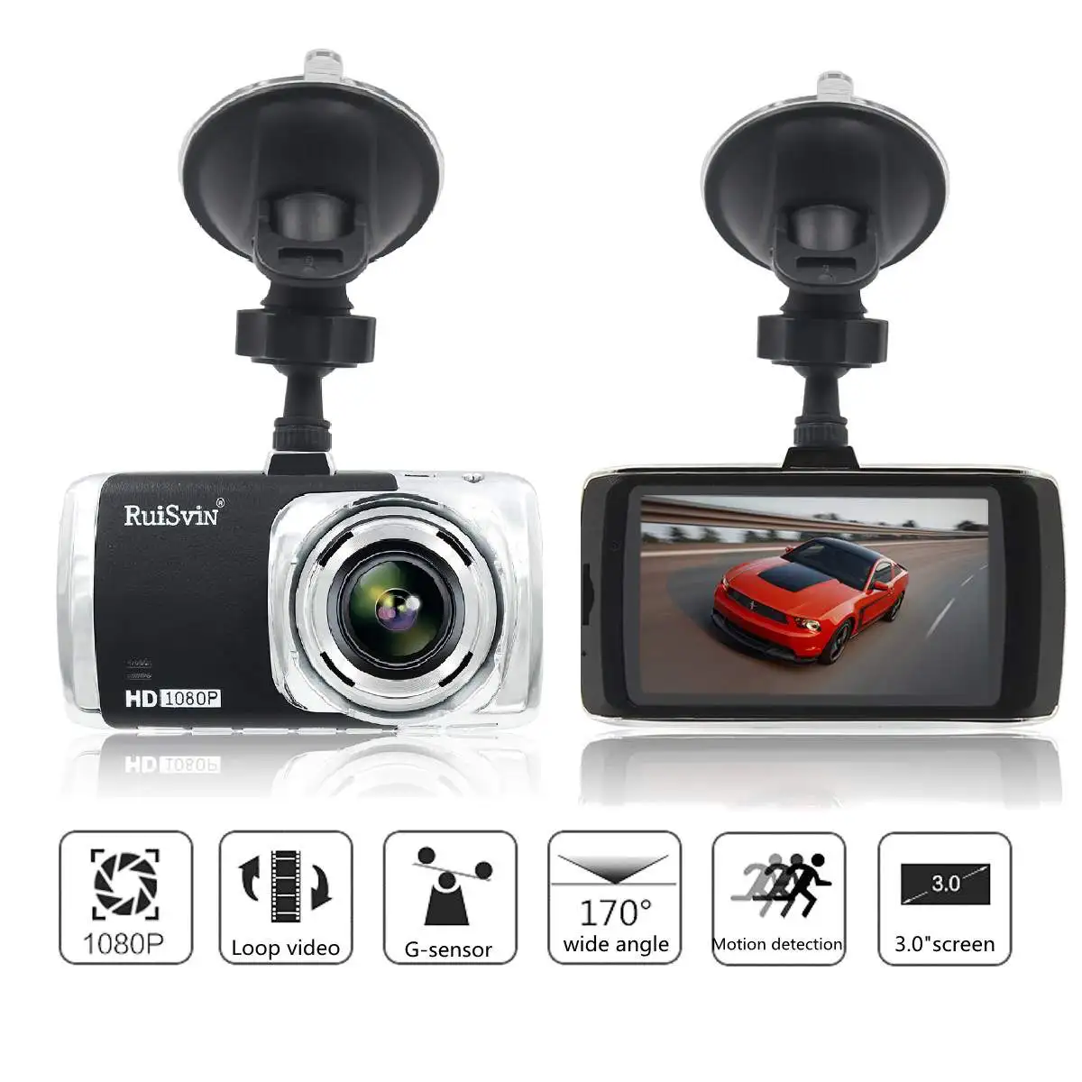 Автомобильная dvr камера Full HD 1080P 170 градусов видеорегистратор регистраторы для автомобилей ночного видения g-сенсор видеорегистратор