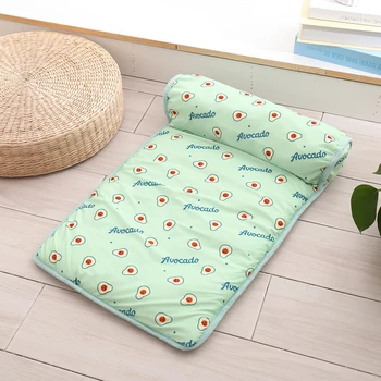 

Pet Pad Cartoon Avocado Cooling Mat Dog Cat Beds Mats Ice Pad Cool Cold Silk Moisture-Proof Cooler Mattress Cushion Puppy