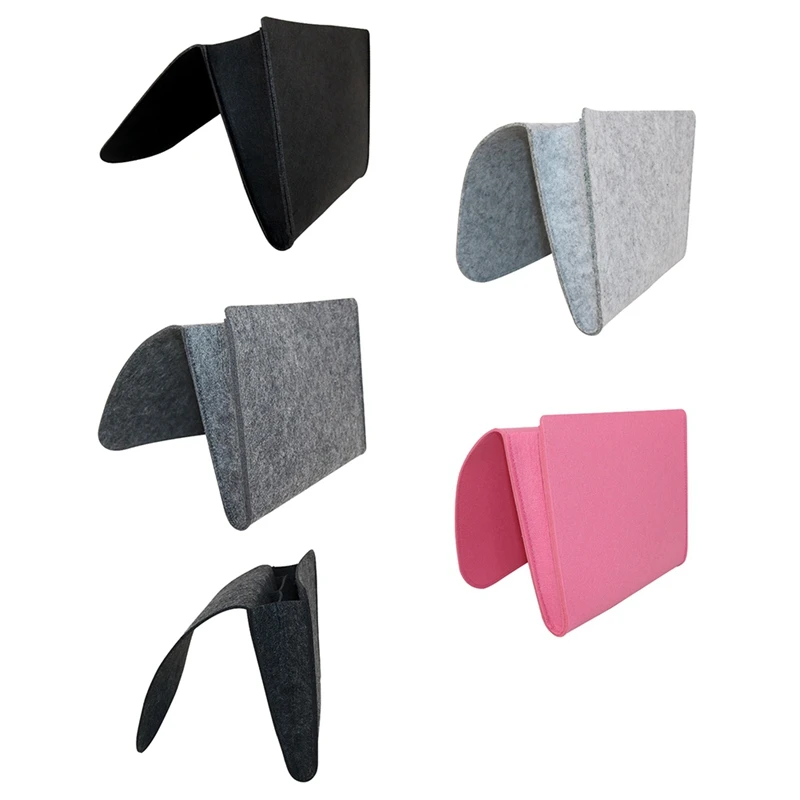 Felt Bedside Storage Bag Large Capacity Portable Household Storage Organizer Bag With 2 Small Pockets For Magazine Cellphone